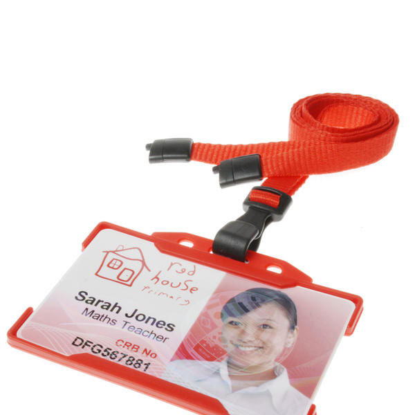 Plain-Red-Lanyards-with-card-holder