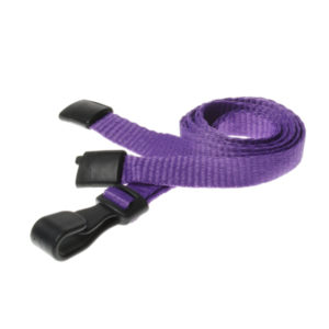 purple lanyards with plastic clip