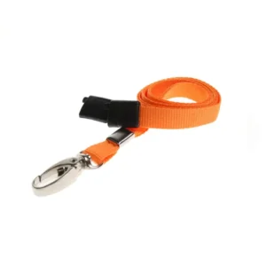 Recycled Orange Lanyards with Metal Lobster Clip