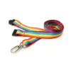 Recycled Rainbow Lanyards with Metal Lobster Clip