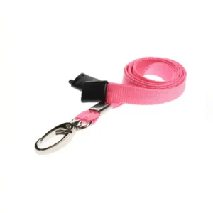 Recycled Pink Lanyards with Metal Lobster Clip
